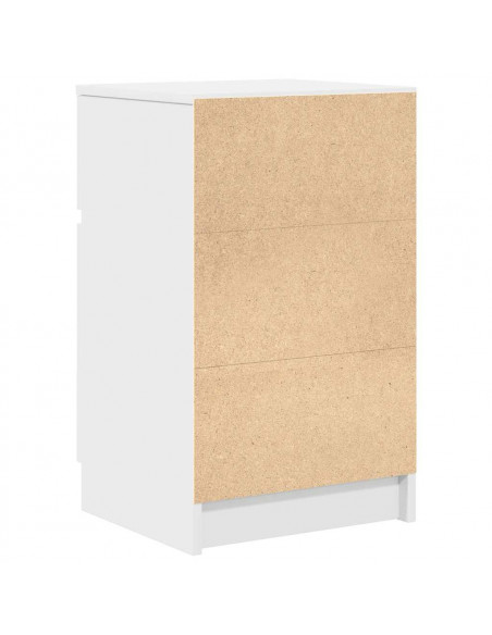Comodini 2 pz Bianchi 39x35x65 cm in Legno Multistrato