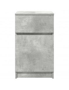 Comodini 2 pz Grigio Cemento 39x35x65 cm in Legno Multistrato