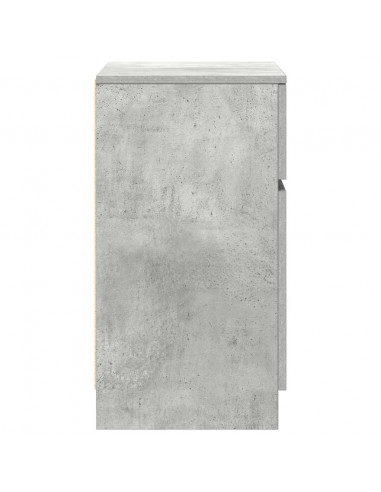 Comodini 2 pz Grigio Cemento 39x35x65 cm in Legno Multistrato