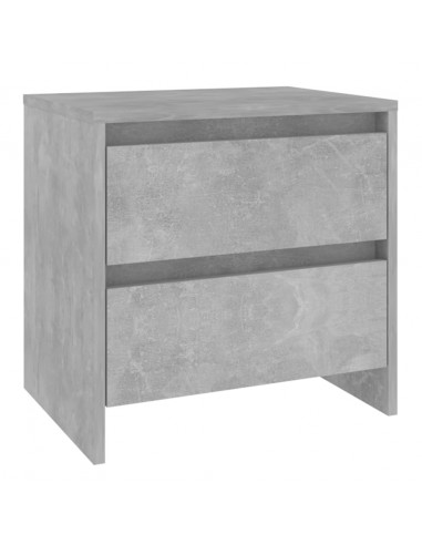 Comodini 2 pz Grigio Cemento 45x34,5x44,5 cm in Truciolato