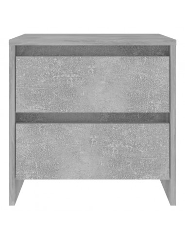 Comodini 2 pz Grigio Cemento 45x34,5x44,5 cm in Truciolato