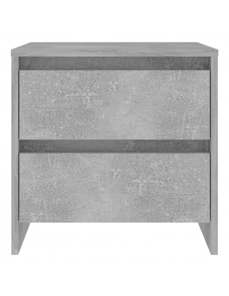 Comodini 2 pz Grigio Cemento 45x34,5x44,5 cm in Truciolato