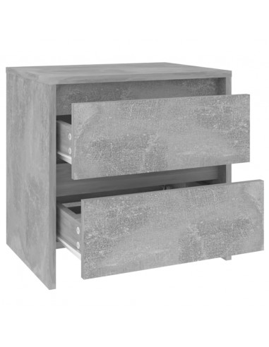 Comodini 2 pz Grigio Cemento 45x34,5x44,5 cm in Truciolato