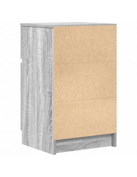 Comodini 2 pz Grigio Sonoma 39x35x65 cm in Legno Multistrato