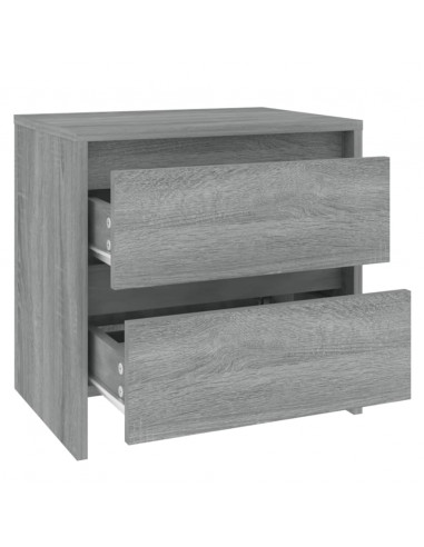 Comodini 2 pz Grigio Sonoma 45x34,5x44,5 cm in Truciolato