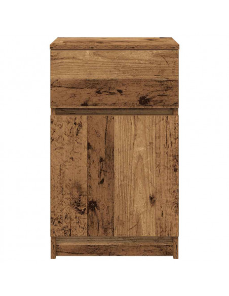 Comodini 2 pz Legno Antico 39x35x65 cm in Legno Multistrato