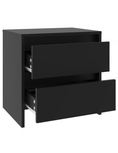 Comodini 2 pz Neri 45x34,5x44,5 cm in Truciolato