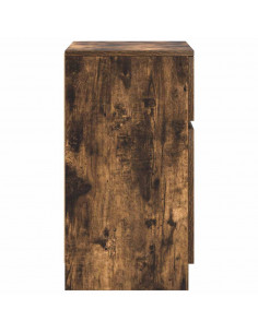Comodini 2 pz Rovere Fumo 39x35x65 cm in Legno Multistrato 2