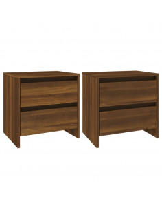 Comodini 2 pz Rovere Marrone 45x34,5x44,5 cm in Truciolato