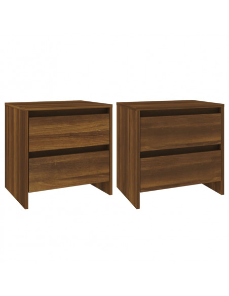 Comodini 2 pz Rovere Marrone 45x34,5x44,5 cm in Truciolato