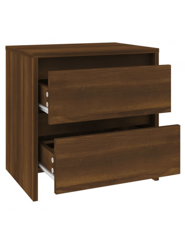 Comodini 2 pz Rovere Marrone 45x34,5x44,5 cm in Truciolato