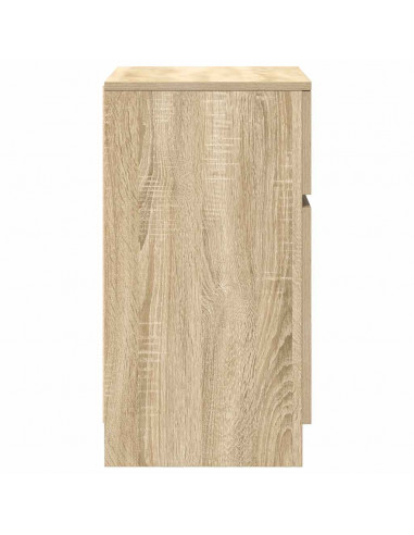 Comodini 2 pz Rovere Sonoma 39x35x65 cm in Legno Multistrato