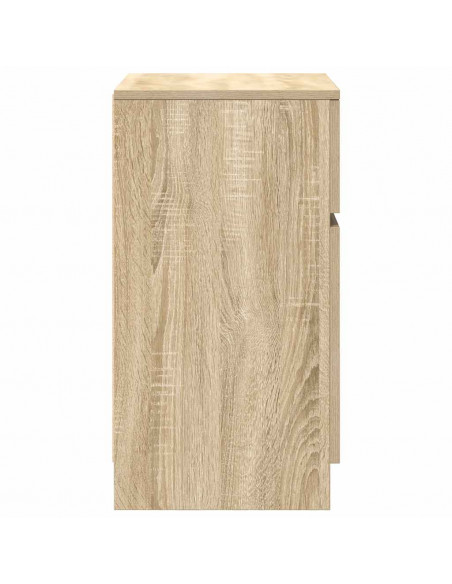 Comodini 2 pz Rovere Sonoma 39x35x65 cm in Legno Multistrato