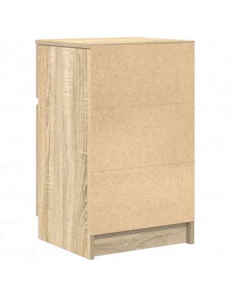 Comodini 2 pz Rovere Sonoma 39x35x65 cm in Legno Multistrato
