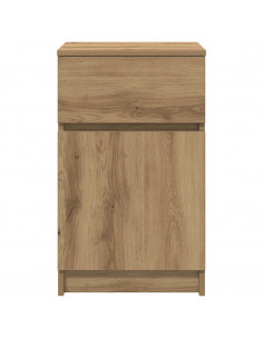 Comodini 2pz Rovere Artigianale 39x35x65cm in Legno Multistrato