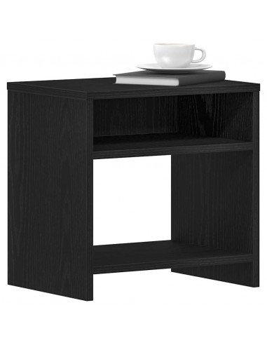 Comodini 2pz Rovere Nero 40x30x40 cm in Legno Multistrato