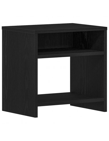 Comodini 2pz Rovere Nero 40x30x40 cm in Legno Multistrato