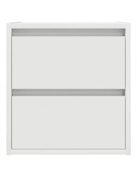 Comodini a Muro 2 pz Bianchi 38x34x40 cm
