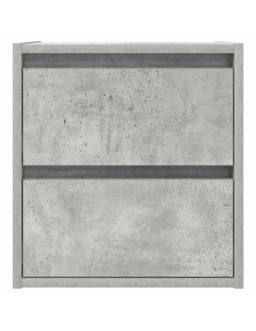 Comodini a Muro 2 pz Grigio Cemento 38x34x40 cm