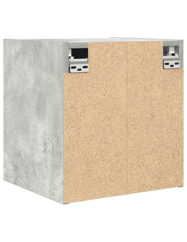 Comodini a Muro 2 pz Grigio Cemento 38x34x40 cm