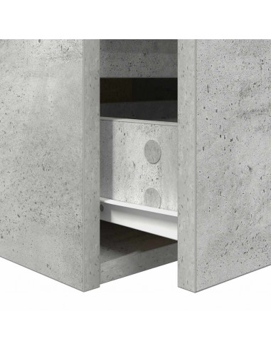 Comodini a Muro 2 pz Grigio Cemento 38x34x40 cm