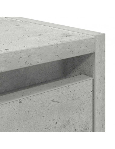 Comodini a Muro 2 pz Grigio Cemento 38x34x40 cm