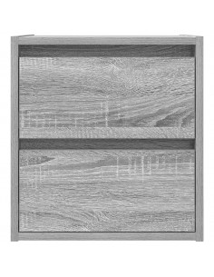 Comodini a Muro 2 pz Grigio Sonoma 38x34x40 cm