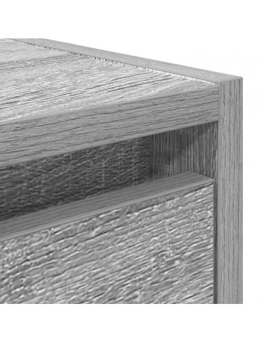 Comodini a Muro 2 pz Grigio Sonoma 38x34x40 cm