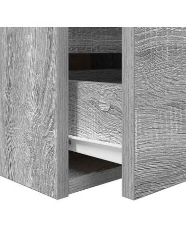 Comodini a Muro 2 pz Grigio Sonoma 38x34x40 cm