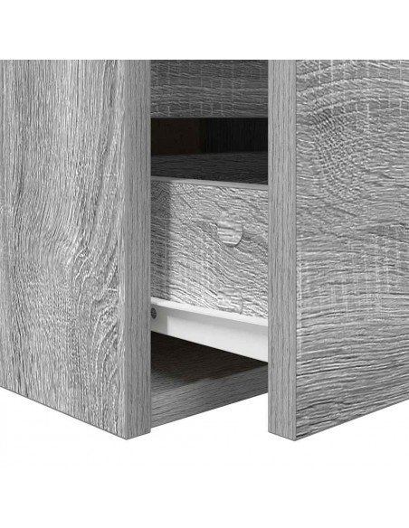 Comodini a Muro 2 pz Grigio Sonoma 38x34x40 cm