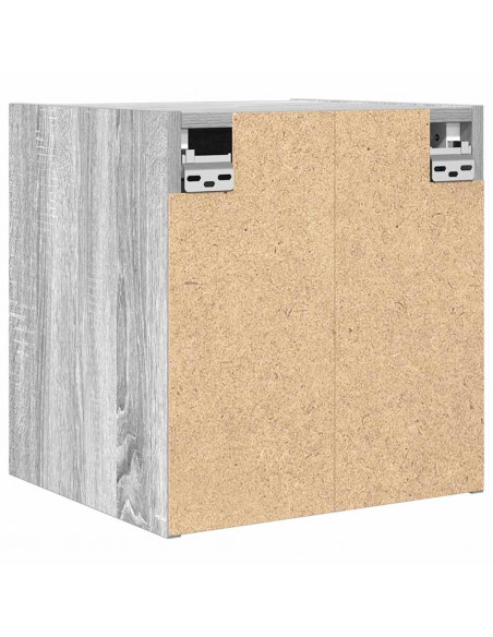 Comodini a Muro 2 pz Grigio Sonoma 38x34x40 cm