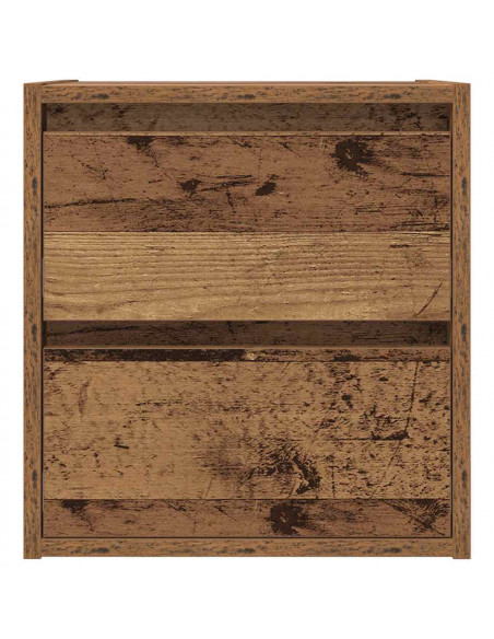 Comodini a Muro 2 pz Legno Antico 38x34x40 cm