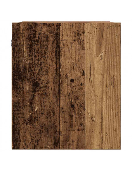 Comodini a Muro 2 pz Legno Antico 38x34x40 cm