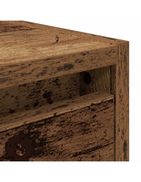 Comodini a Muro 2 pz Legno Antico 38x34x40 cm