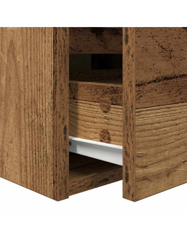 Comodini a Muro 2 pz Legno Antico 38x34x40 cm