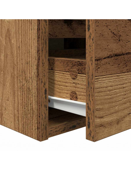 Comodini a Muro 2 pz Legno Antico 38x34x40 cm