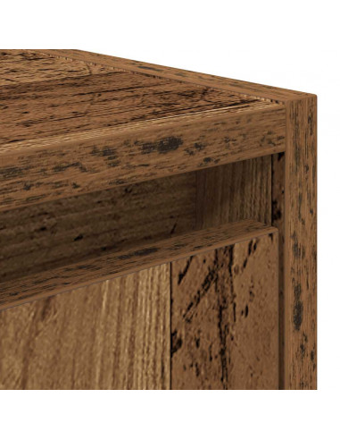 Comodini a Muro 2 pz Legno Antico 38x34x40 cm