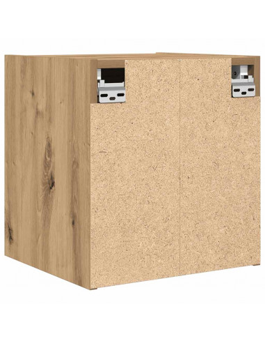 Comodini a Muro 2 pz Rovere Artigianale 38x34x40 cm