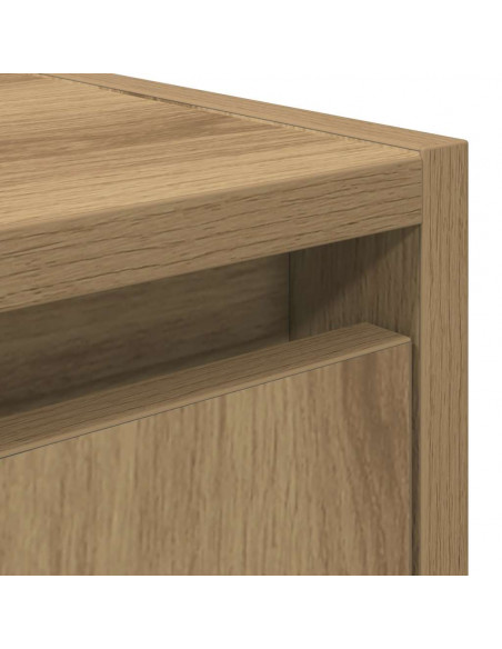 Comodini a Muro 2 pz Rovere Artigianale 38x34x40 cm