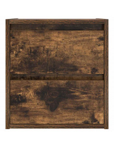 Comodini a Muro 2 pz Rovere Fumo 38x34x40 cm