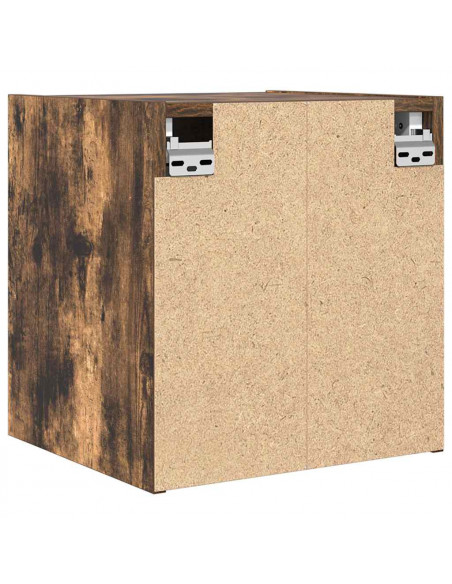 Comodini a Muro 2 pz Rovere Fumo 38x34x40 cm