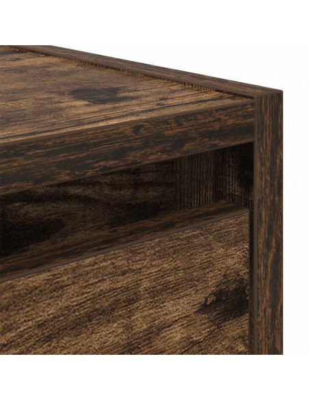 Comodini a Muro 2 pz Rovere Fumo 38x34x40 cm