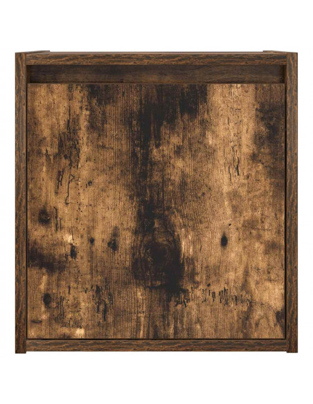 Comodini a Muro 2 pz Rovere Fumo 38x34x40 cm