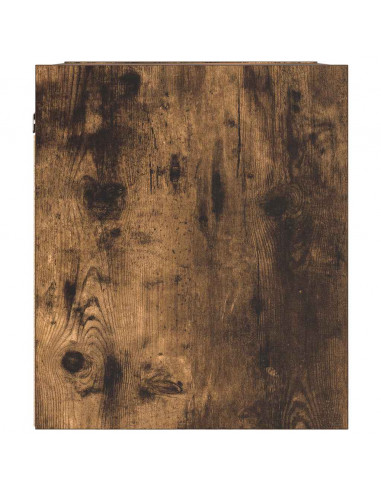 Comodini a Muro 2 pz Rovere Fumo 38x34x40 cm