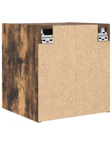 Comodini a Muro 2 pz Rovere Fumo 38x34x40 cm