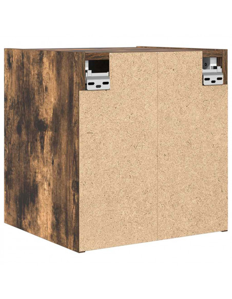 Comodini a Muro 2 pz Rovere Fumo 38x34x40 cm