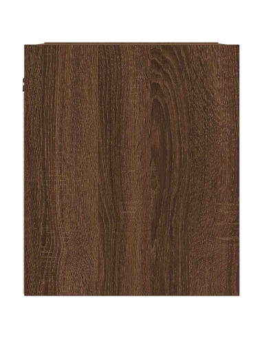 Comodini a Muro 2 pz Rovere Marrone 38x34x40 cm
