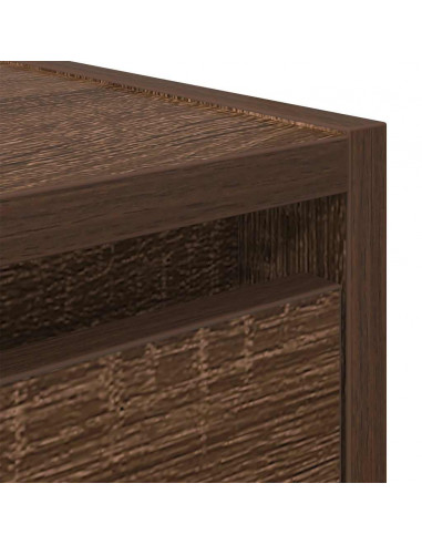 Comodini a Muro 2 pz Rovere Marrone 38x34x40 cm