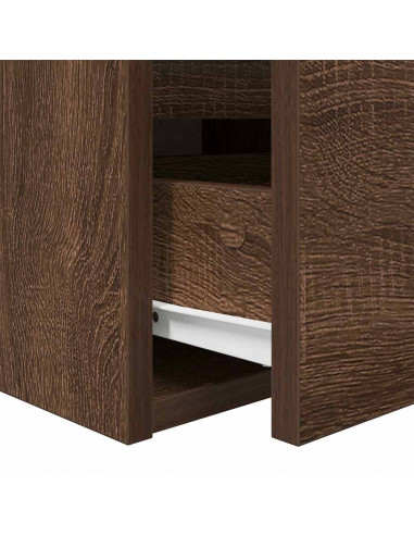 Comodini a Muro 2 pz Rovere Marrone 38x34x40 cm