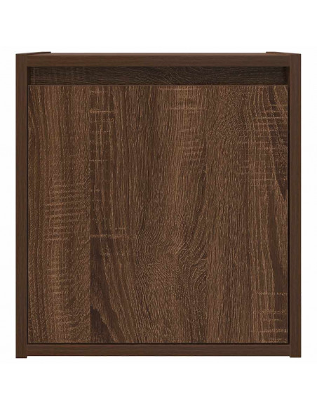 Comodini a Muro 2 pz Rovere Marrone 38x34x40 cm